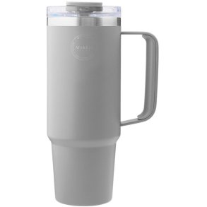 AYA&IDA Thermobecher mit Strohhalm, Light Grey