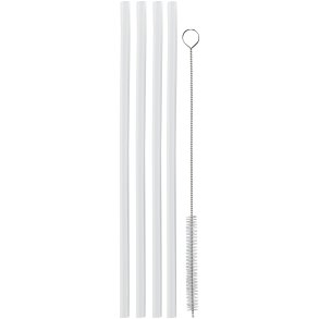 AYA&IDA Stroh m. Reinigungsbürste für Thermocup 4er Set, Klar