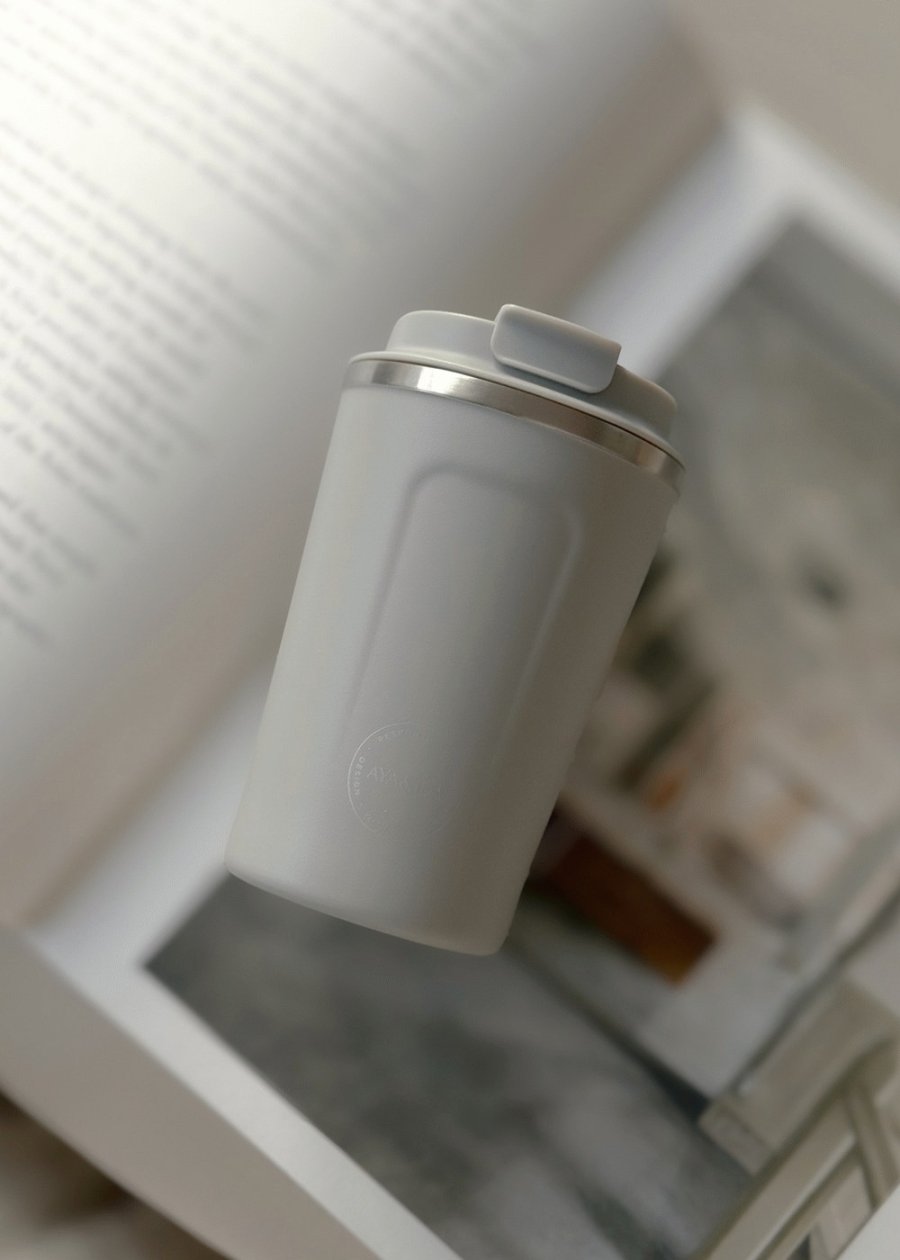 AYA&IDA CUP2GO Termokop 380 ml, Light Grey