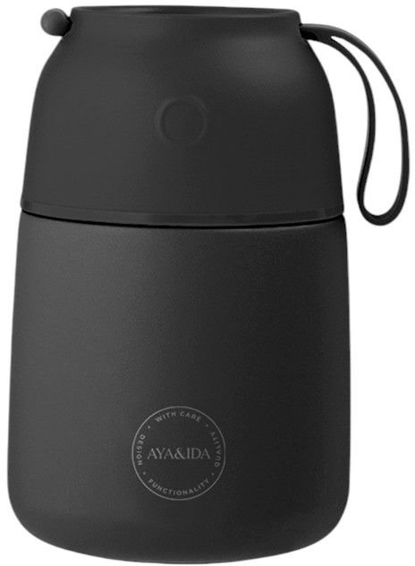 AYA&IDA Food'ie Lebensmittelbehlter 500 ml, Matt Schwarz