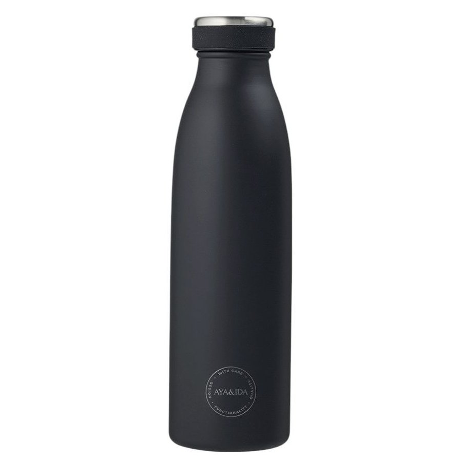 AYA&IDA Trinkflasche 500 ml, Matt Schwarz