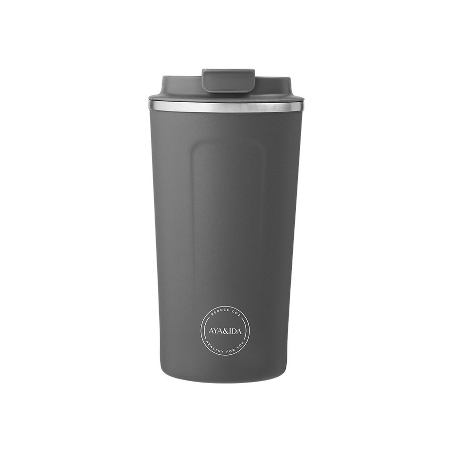 AYA&IDA CUP2GO Thermosbecher 500 ml, Dunkel Grau