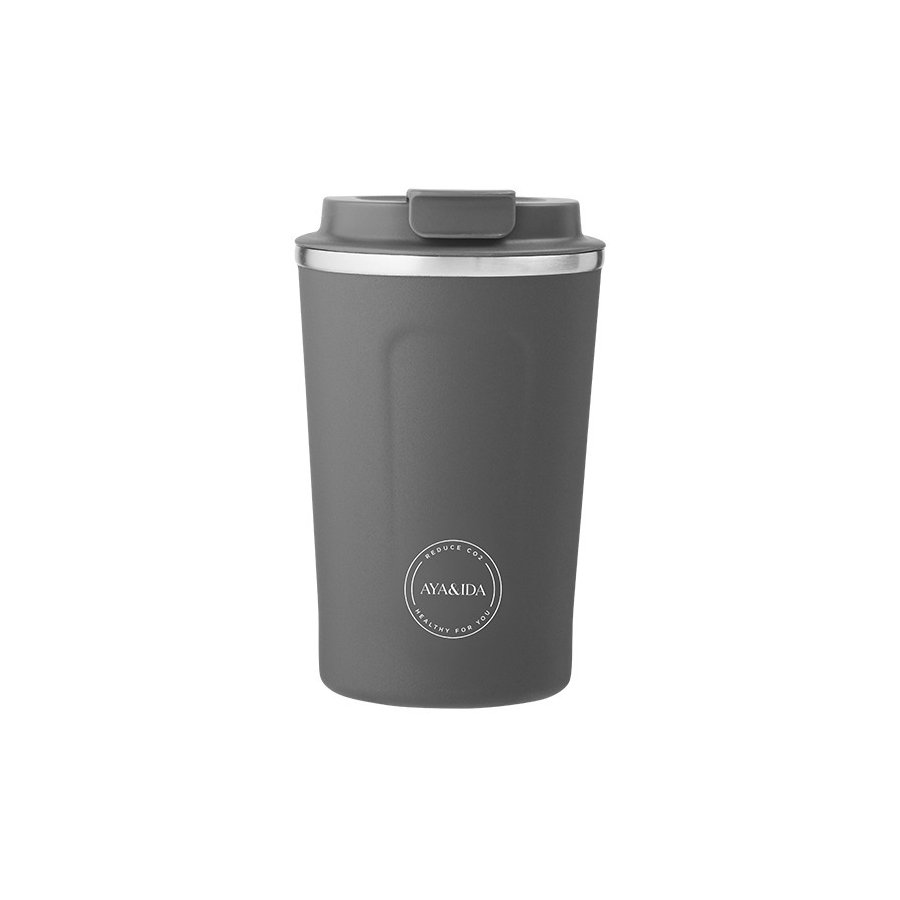 AYA&IDA CUP2GO Thermosbecher 380 ml, Dunkel Grau