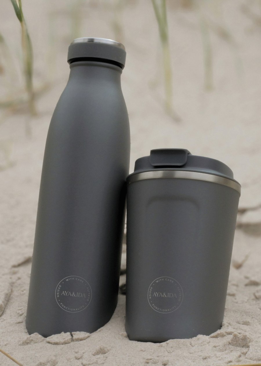 AYA&IDA CUP2GO Termokop 380 ml, M�rk Gr�