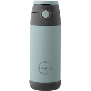 AYA&IDA Kids Trinkflasche mit Strohhalm 350 ml, Mint Grn