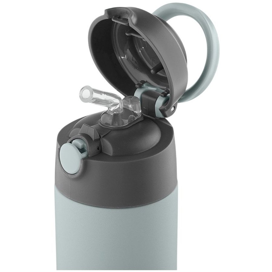 AYA&IDA Kids Trinkflasche mit Strohhalm 350 ml, Mint Grn