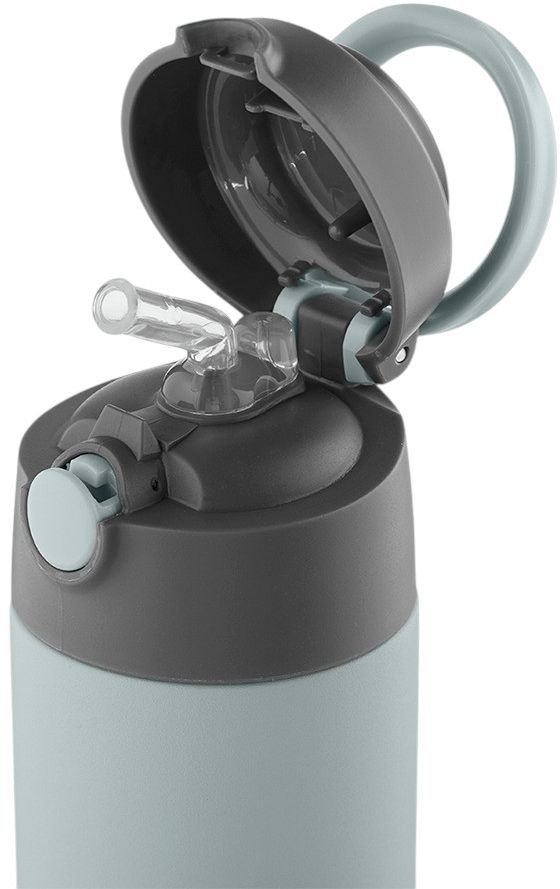 AYA&IDA Kids Trinkflasche mit Strohhalm 350 ml, Mint Grn