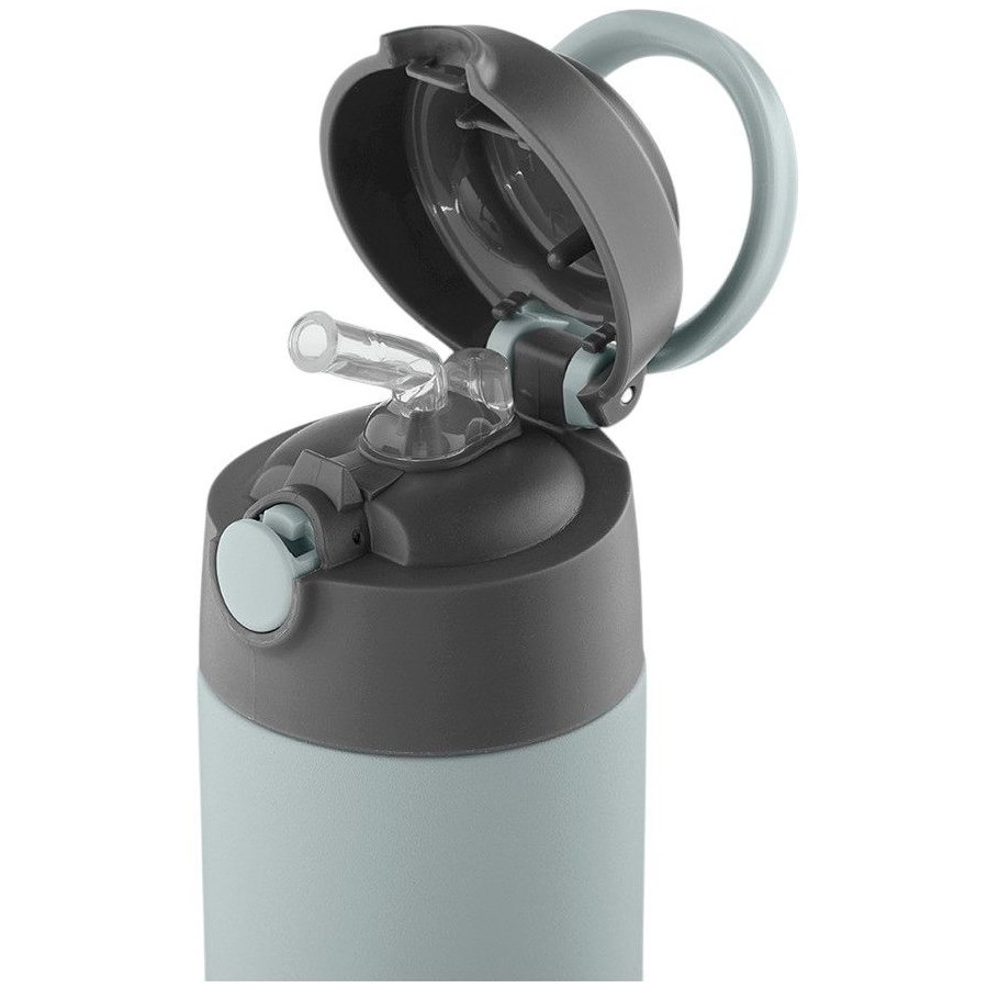 AYA&IDA Kids Trinkflasche mit Strohhalm 350 ml, Mint Grn