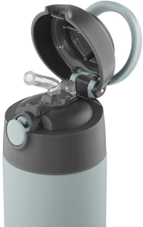 AYA&IDA Kids Trinkflasche mit Strohhalm 350 ml, Mint Grn