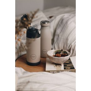 AYA&IDA Kids Drikkeflaske m. Sugerør 350 ml, Cream Beige