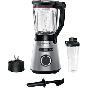 Bosch Vitapower Serie 4 Blender 1200W m. Stopper og To Go-flaske, Rustfrit Stl