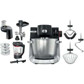 Bosch Serie 6 Kkkenmaskine 1600W inkl. 14 stk. Tilbehr, Sort/Rustfrit Stl