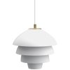 Belid Valencia Pendel �32 cm, Mat Hvid/Messing