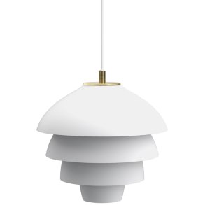 Belid Valencia Pendelleuchte 32 cm, Mattwei/Messing