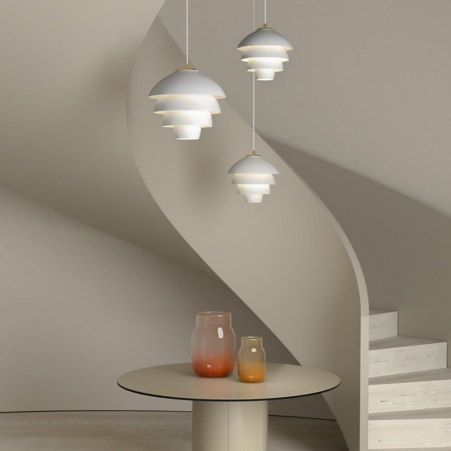 Belid Valencia Hngelampe 42 cm, mattwei/Messing