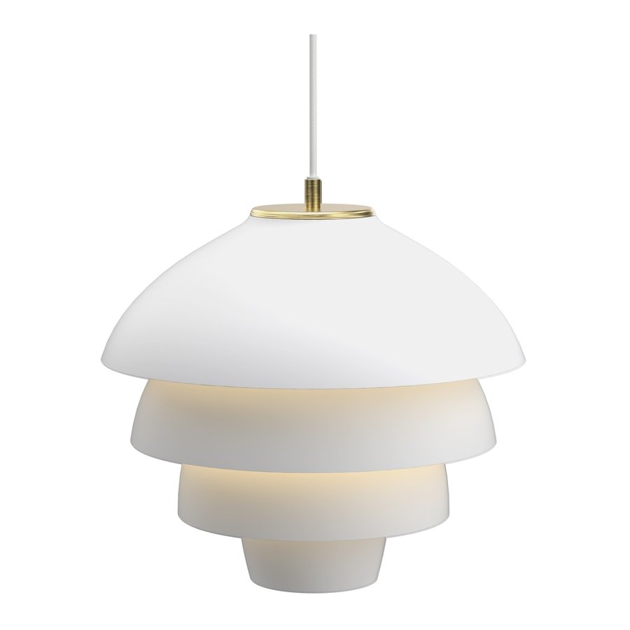 Belid Valencia Hngelampe 42 cm, mattwei/Messing