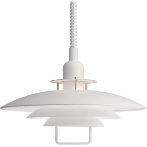 Belid Primus II Pendel Ø43 cm, Mat Hvid/Messing