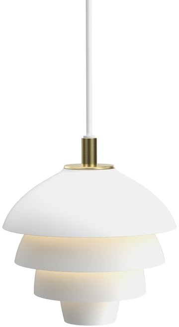 Belid Valencia Pendelleuchte 18 cm, Mattwei/Messing