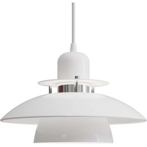 Belid Primus IV Pendel Ø28 cm, Blank Hvid/Krom