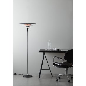 Belid Diablo Gulvlampe H149,2 cm, Mat Sort/Blank Rød