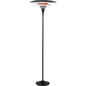 Belid Diablo Gulvlampe H149,2 cm, Mat Sort/Blank Rød