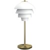 Belid Valencia Bordlampe H41 cm, Mat Hvid/Messing