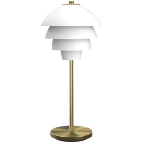 Belid Valencia Bordlampe H41 cm, Mat Hvid/Messing