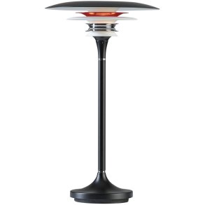 Belid Diablo Bordlampe H35,3 cm, Mat Sort/Blank Rød