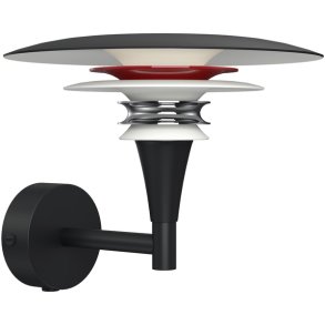 Belid Diablo Wandleuchte 20,8 cm, Mattschwarz/Glnzend Rot