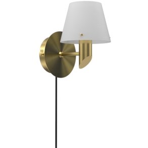 Herstal Gil V�glampe 14,6 cm, Messing/Opal