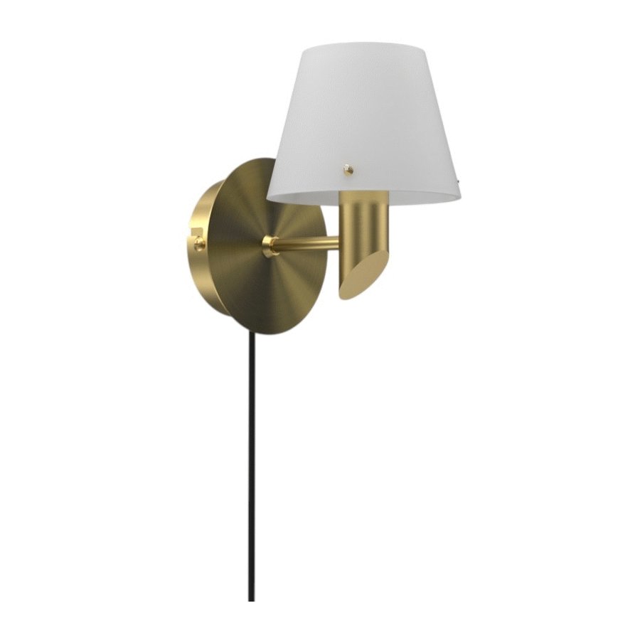 Herstal Gil Wandlampe 14,6 cm, Messing/Opal