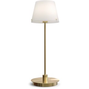 Herstal Gil il Grande Bordlampe H37 cm, Messing/Opal Glas
