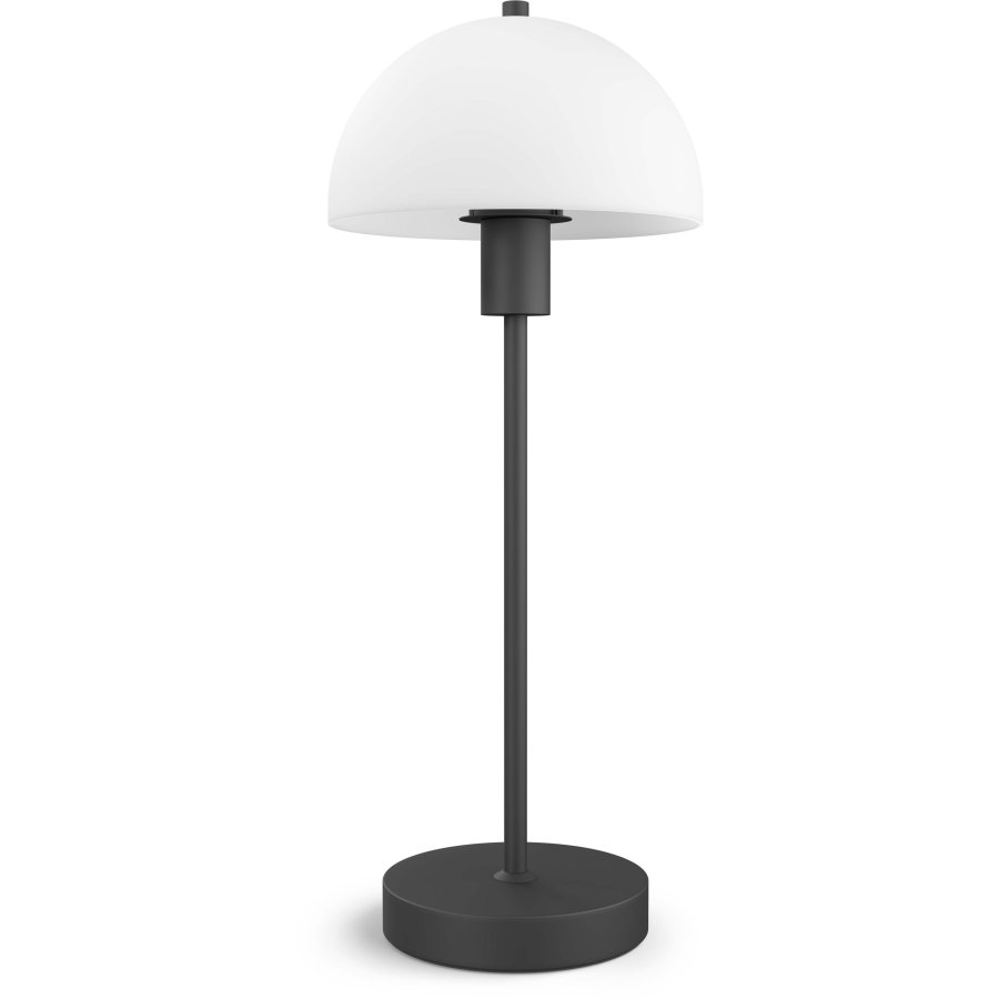 Herstal Vienda Tischlampe H50 cm, Schwarz/Opal