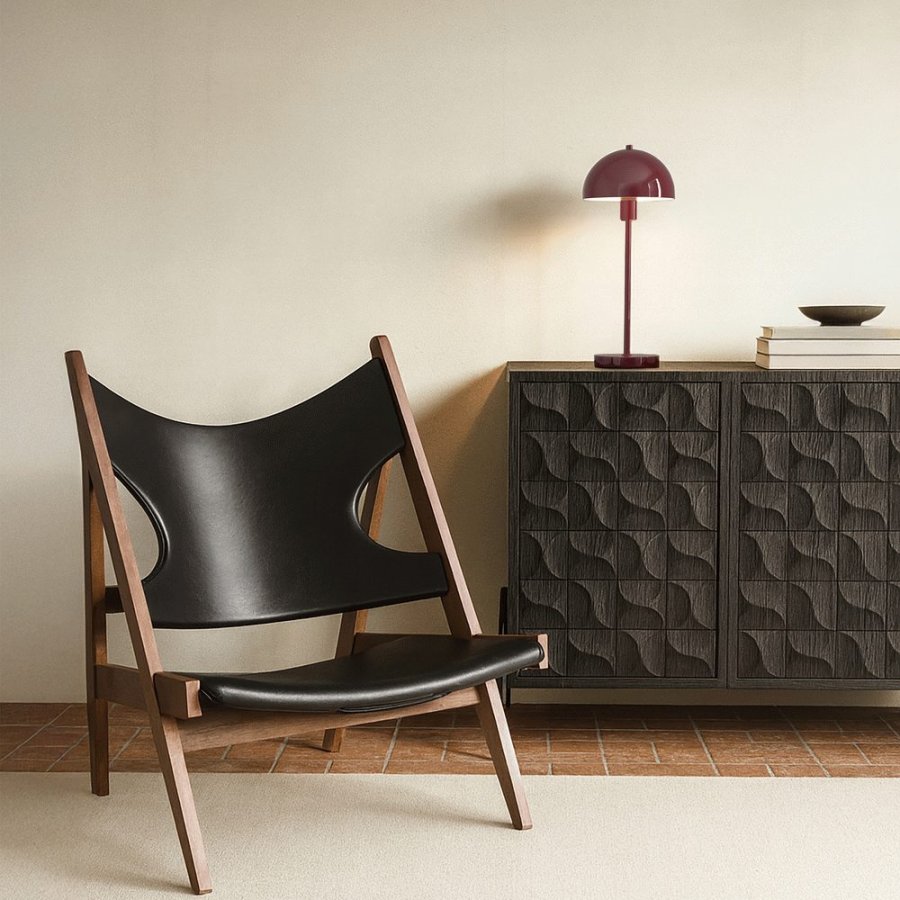 Herstal Vienda Tischlampe H50 cm, Bordeaux