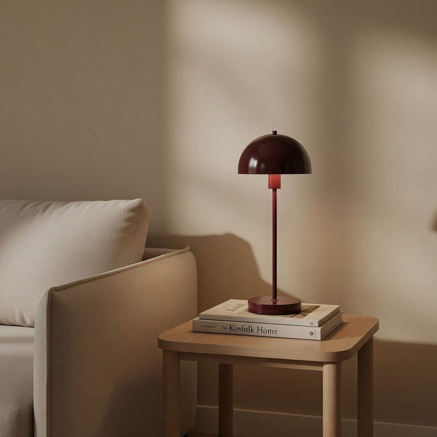 Herstal Vienda Bordlampe H50 cm, Bordeaux
