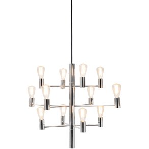 Herstal Manola Kronleuchter 12-armig, Chrom