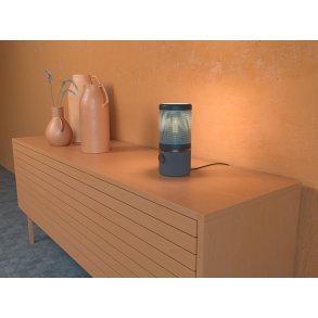 Herstal Jazz Bordlampe H24 cm, Blå/Mat Sort