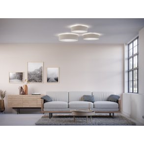 Belid Soft Plafond Ø60,3 cm, Hvid/Uld
