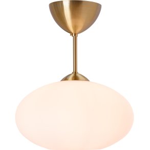 Belid Bullo Deckenleuchte 27 cm, Messing/Opal