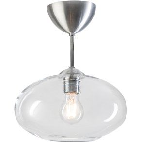 Belid Bullo Deckenleuchte 27 cm, Aluminium/Klarglas