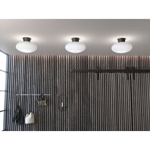 Belid Bullo Plafond Ø27 cm, Sort/Opal