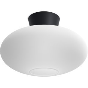Belid Bullo XL Deckenleuchte 38 cm, Schwarz/Opal