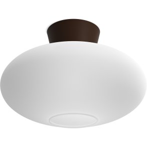 Belid Bullo XL Deckenleuchte 38 cm, Braun/Opal