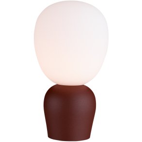 Belid Buddy Tischlampe H33.5 cm, Struktur Dunkel Rost/Opal