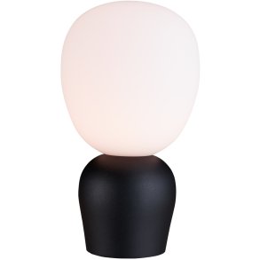 Belid Buddy Tischlampe H33.5 cm, Schwarze Struktur/Opal