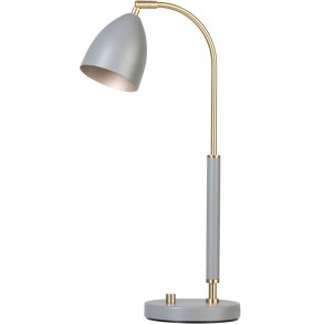 Belid Deluxe Tischlampe H50.7 cm, Warmgrau/Messing