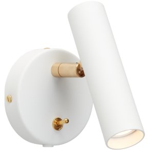 Belid Slender Wandleuchte 15,6 cm, Wei/Messing