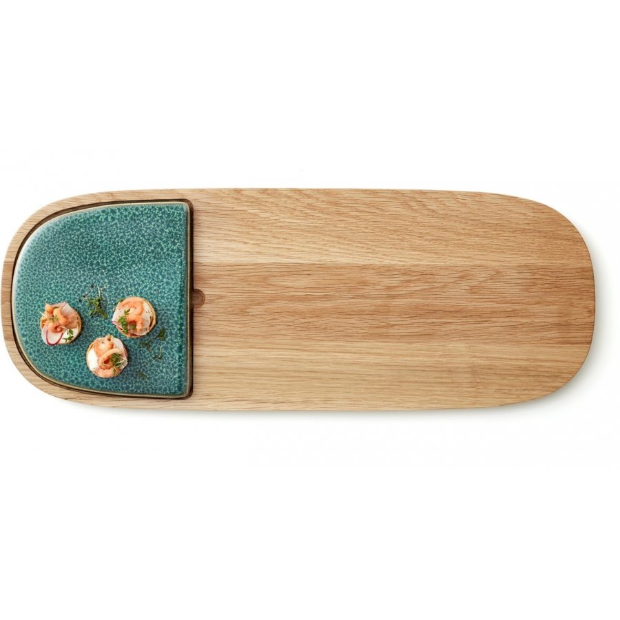 Bitz Serveringsbrt 51x19cm, Eg/grn