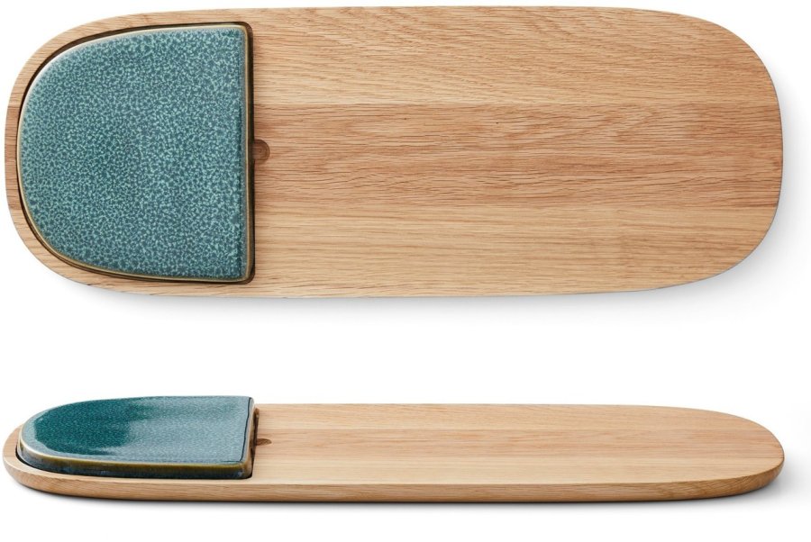 Bitz Serveringsbrt 51x19cm, Eg/grn