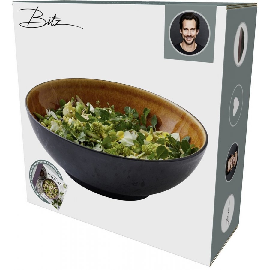 Bitz Salatsk�l 30 cm, sort/amber
